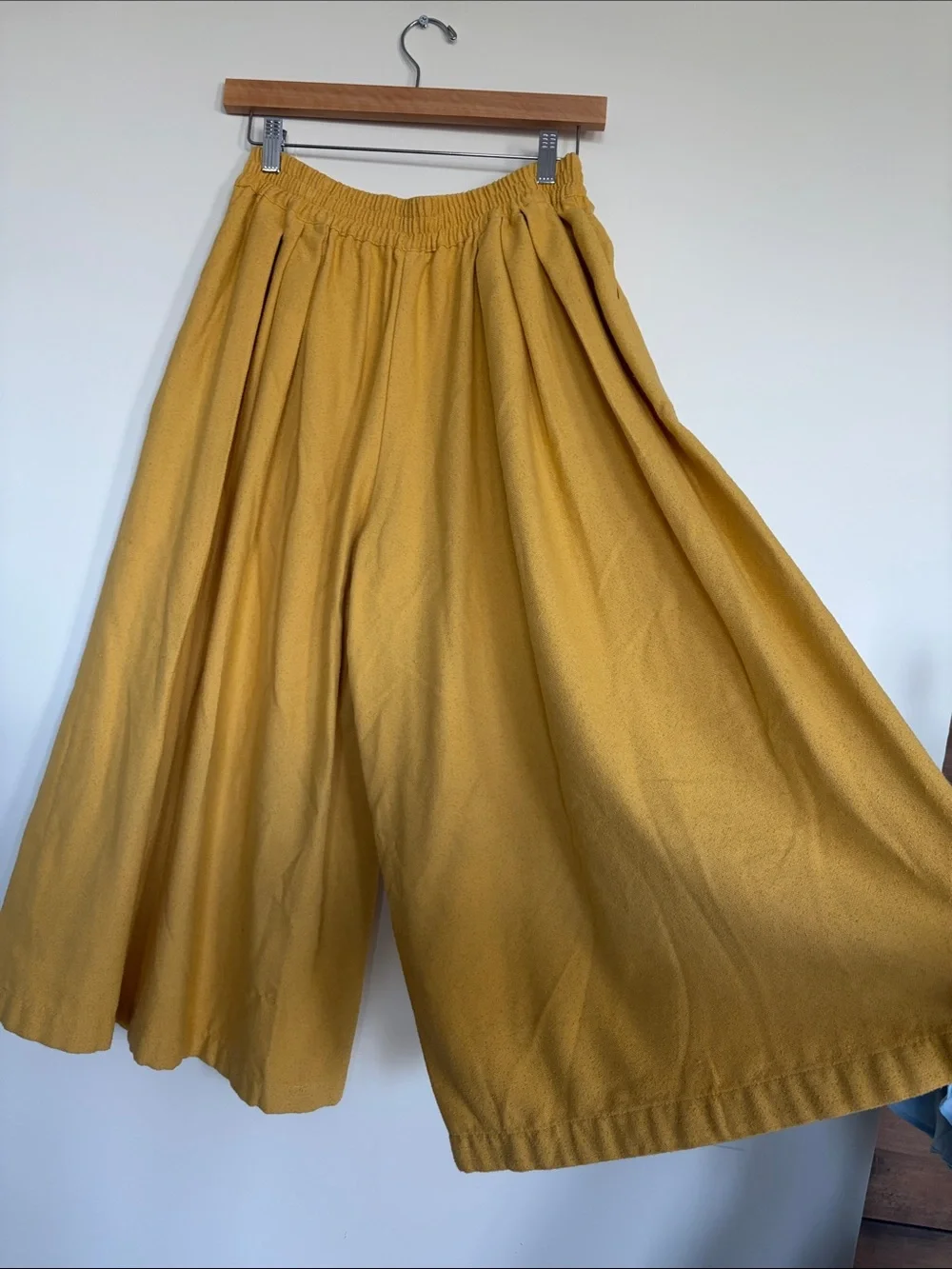 Free People Wide-Leg Pants in Mustard